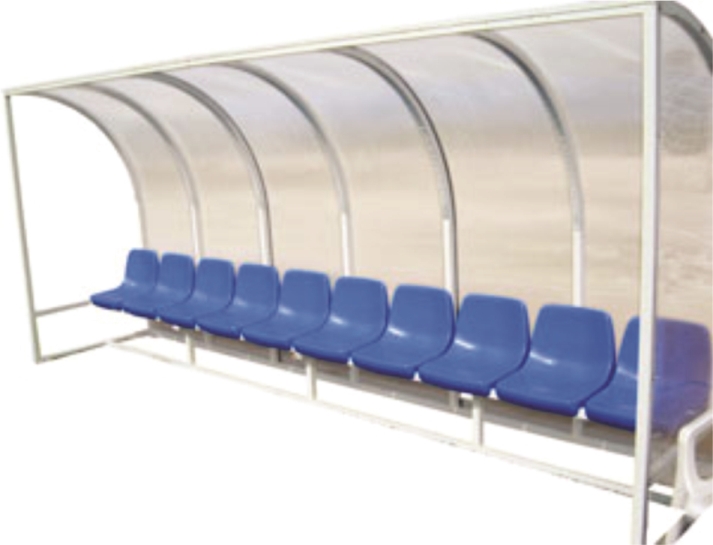 Banco de suplentes cubierto