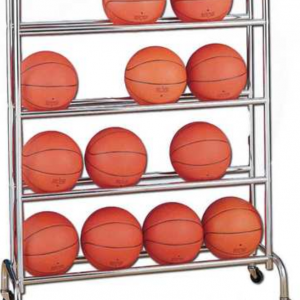 Carro portapelotas abierto 4 estantes