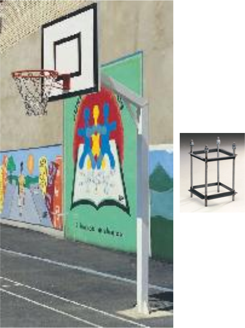 Soporte fijo minibasquet